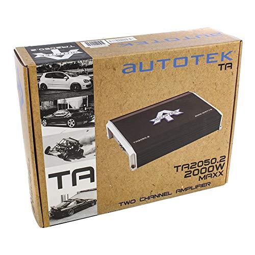 Autotek Autotek TA2050.2 TA Series 2 Channel Car Audio Amplifier (Black) – Class A/B Amp, 2000 Watt, Bass Boost, Marine Grade Protection Amplifier