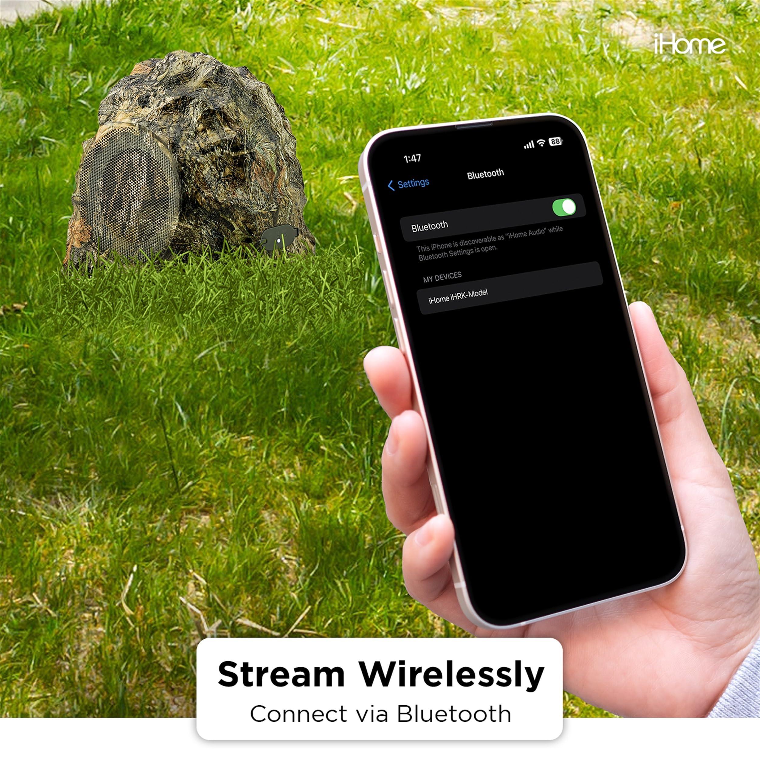iHome iHome Mossy Oak Camo IHRK-400MOBC-PR Wireless Waterproof Rock Speaker Set for Outdoors Camping Nature Hunting and Fishing Lovers. Built to add Sound to Your Bottomland Supplies, Accessories and Gear