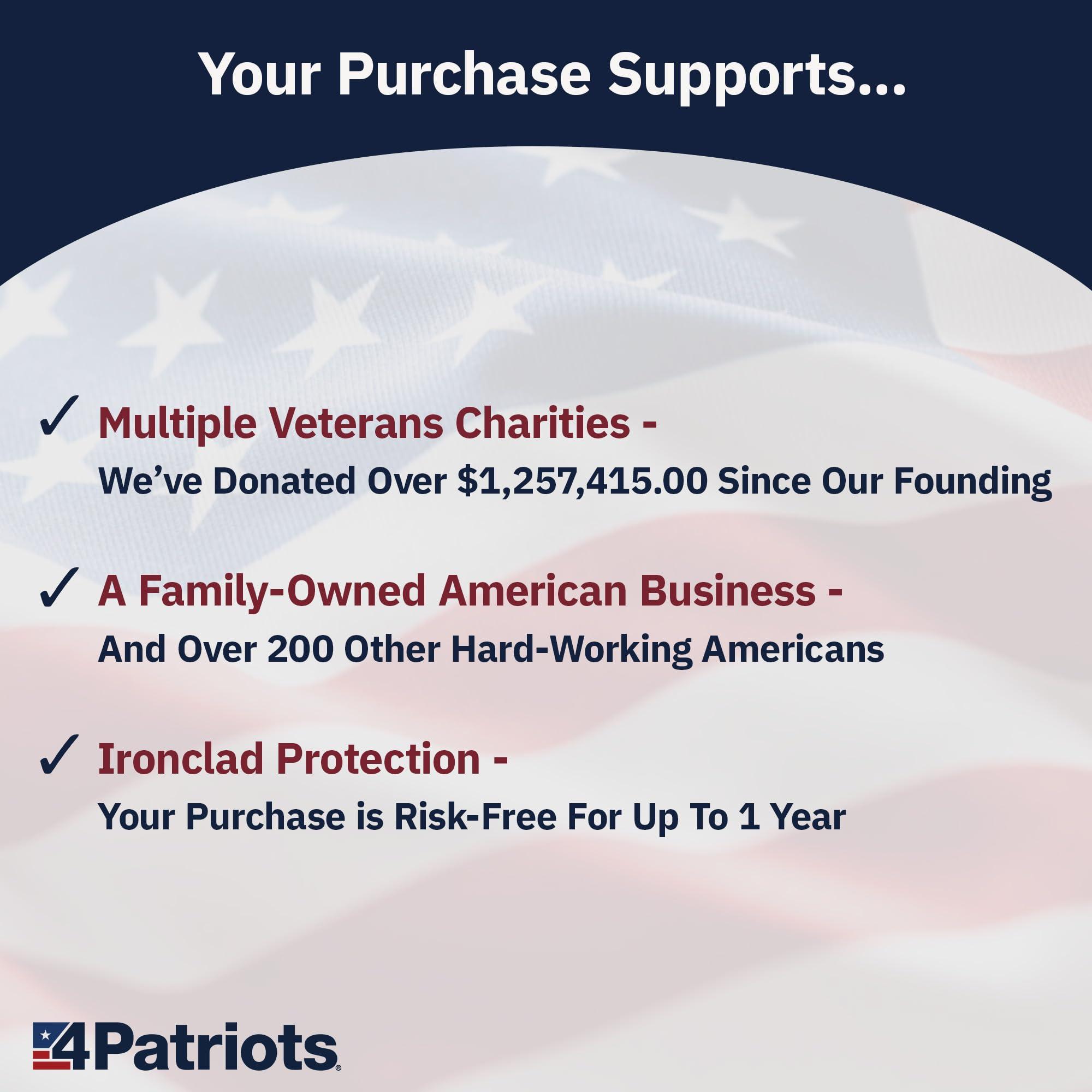 4Patriots 4Patriots Liberty Band Emergency Solar Radio: NOAA Weather Radio with Solar Panel & Power Bank