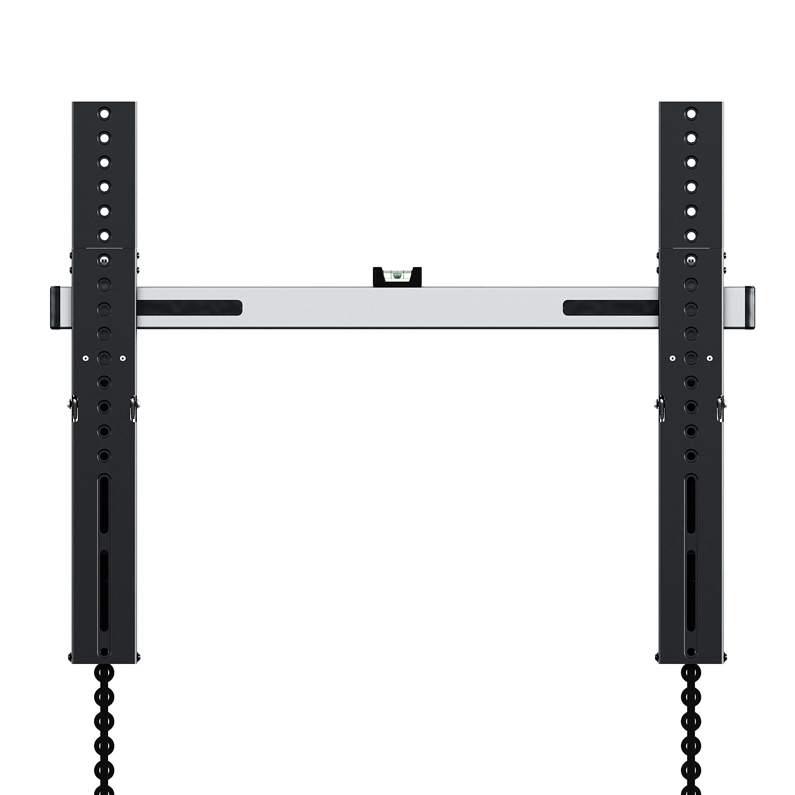 AVF AVF JXPL601-A Super Slim TV Wall Mount w Advanced Tilt. Silver, Black. Fits 37\", 39\", 40\", 42\" 43\", 46\", 47\", 50\", 52\", 55\", 58\", 60\", 65\", 70\", 75\", 80\", 82\", 85\", 86\", 88\", 90\", to 132lbs