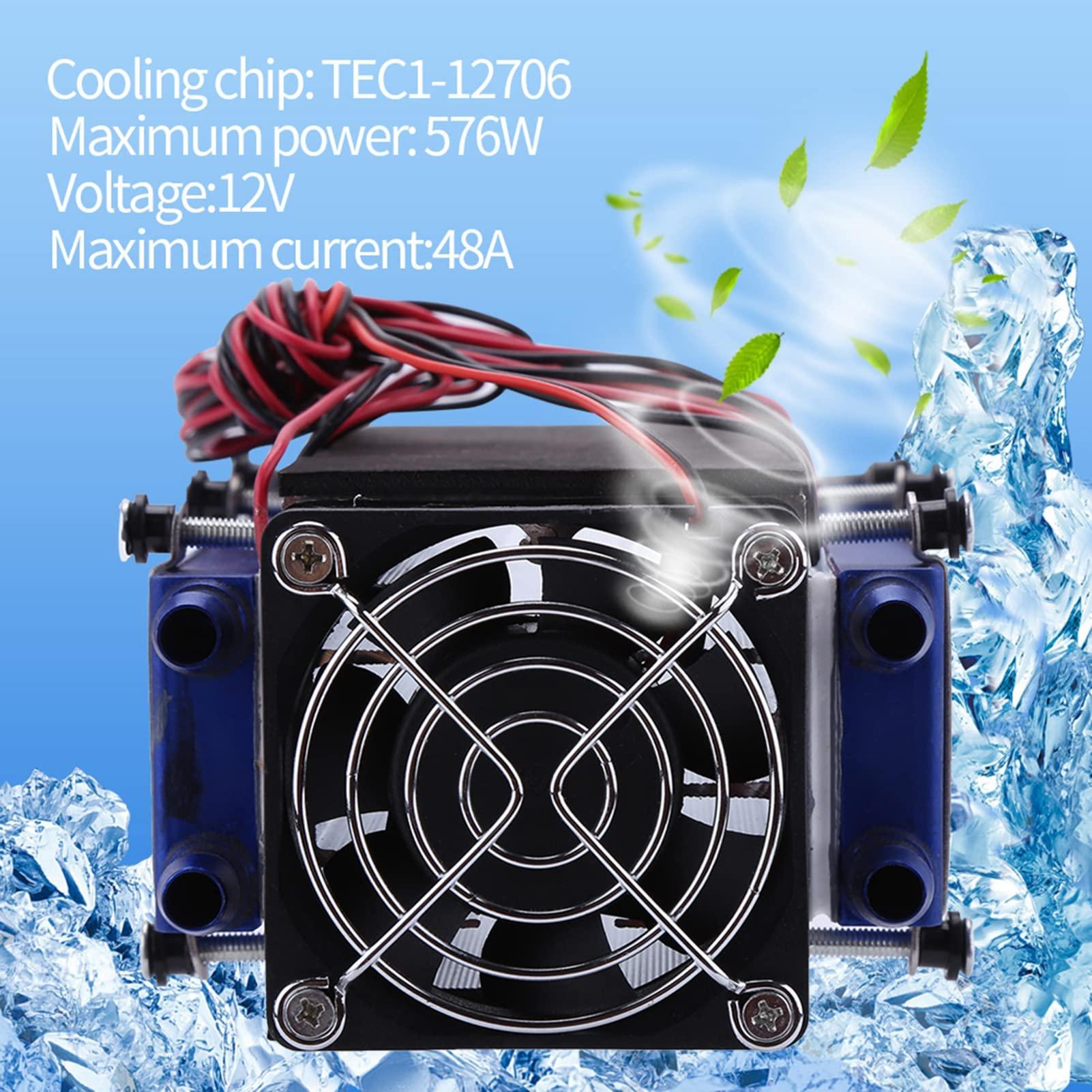 Hyuduo Peltier Refrigeration, Mini Air Conditioner,DC 12V 576W 8-Chip TEC1-12706 DIY Thermoelectric Cooler Air Cooling Device, Computer Heatsinks