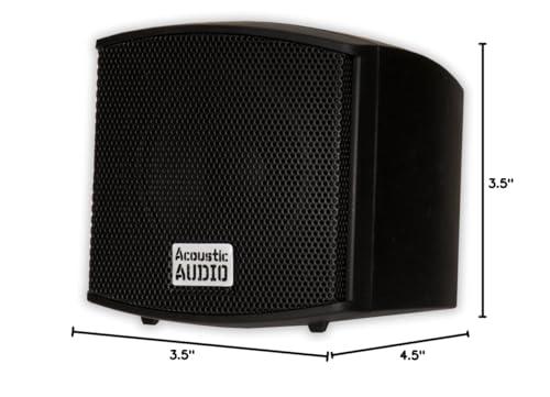 Acoustic Audio by Goldwood Acoustic Audio AA321B Mountable Indoor Speakers 400 Watts Black Bookshelf Pair