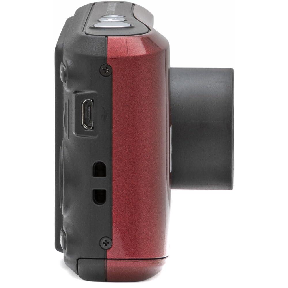 The Imaging World Kodak PIXPRO FZ45 16MP Digital Camera 4X Optical Zoom 27mm Wide Angle 1080P Full HD Video 2.7" LCD Camera (Red) + 64GB Card and Reader + Case + Memory Wallet + Tripod + Cleaning Bundle