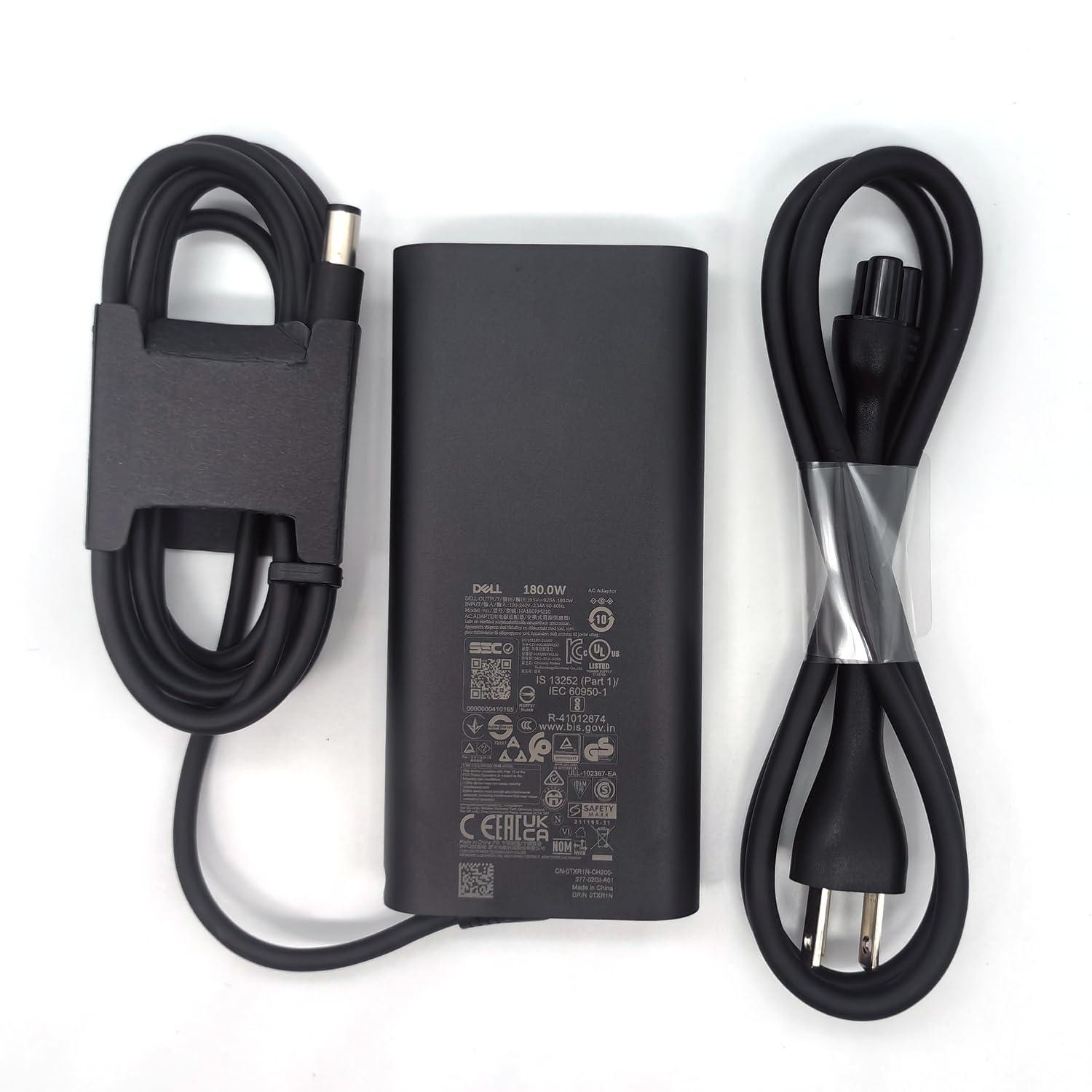 Dell Dell 180W Barrel 7.4mm GAN Laptop Charger, Precision 7680 7670 7770 7780 AC Adapter, Black, HA180PM210