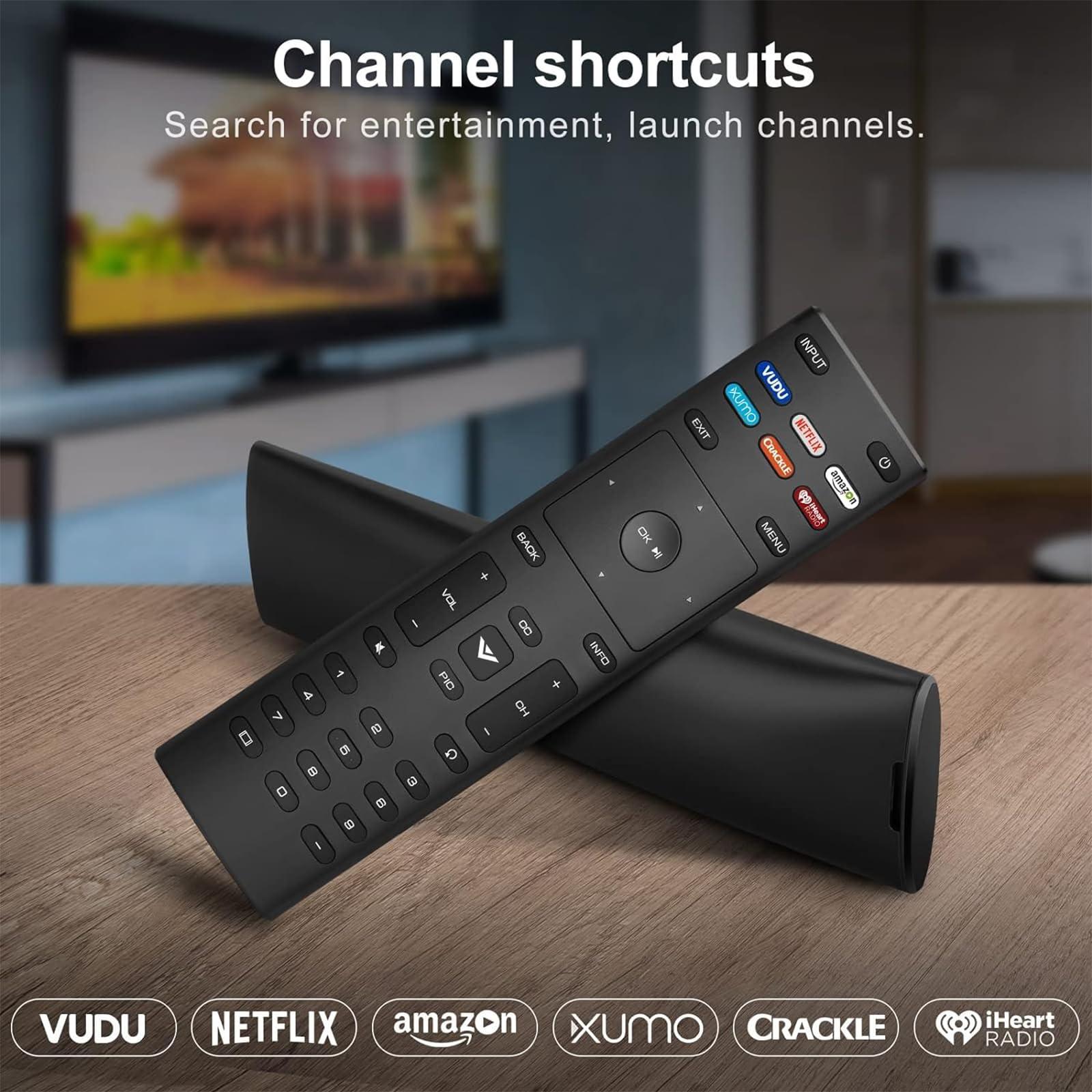 MOKEMAKE Replacement for Vizio Smart TV Remote, 2-Pack Cover & Remote for Vizio TV Remote Control Compatible for VIZIO All LED LCD HD 4K UHD HDR Smart TV