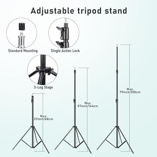 AQIRUI Aqirui Softbox Lighting Kit Photography Studio Light with 2 x 85W 5500K E27 Bulbs 2 x 20"x 28" Reflector Photo Equipment for YouTube Filming Product Portraits and Video