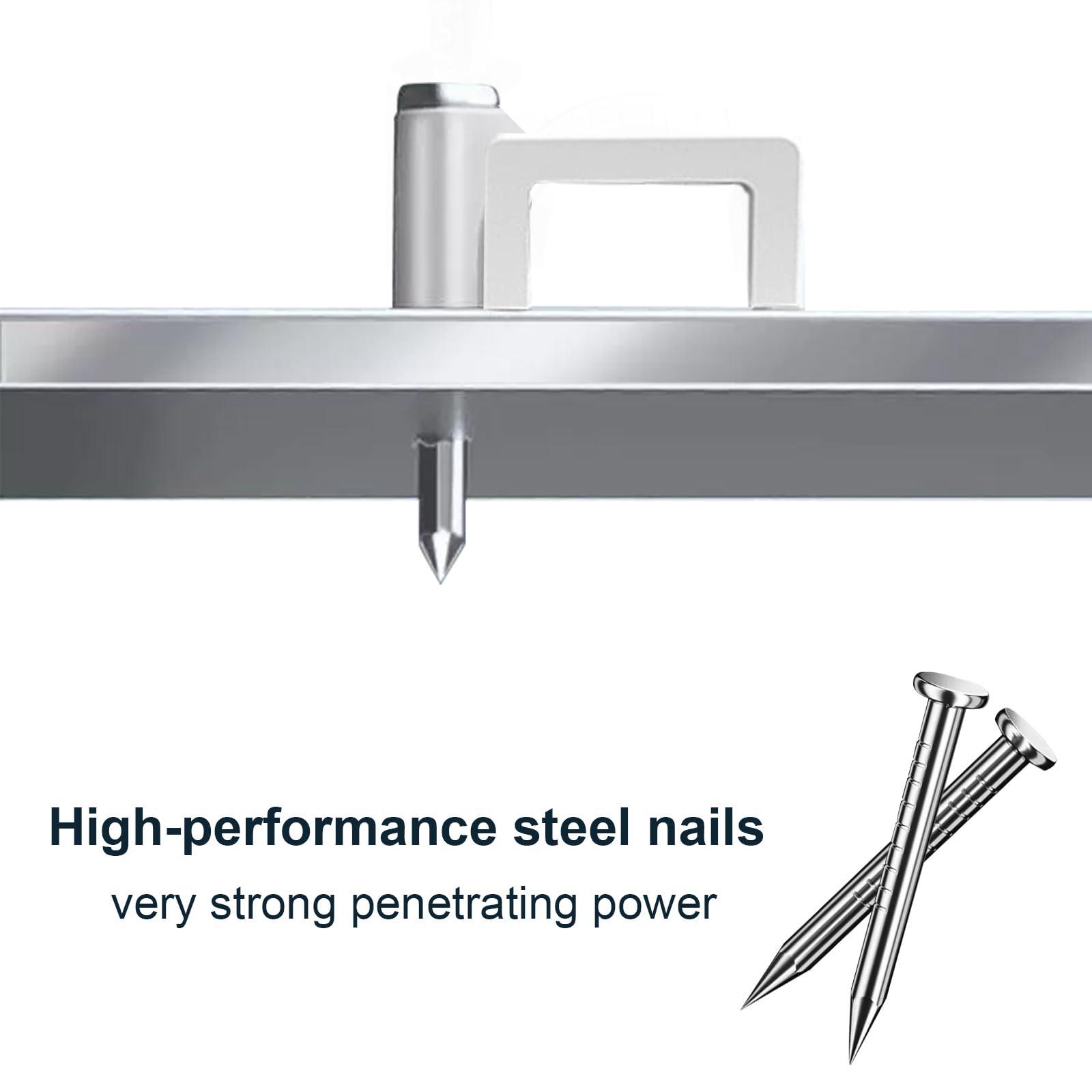 YIOVVOM Ethernet Nails Cable Clips - 200 Pieces 8mm Ethernet Cable Clips with Nails Cord Holder for Cat5 Cat6 Cat7 Cat8 RJ45 Cable and Telephone line Flat Ethernet Cable (Square)