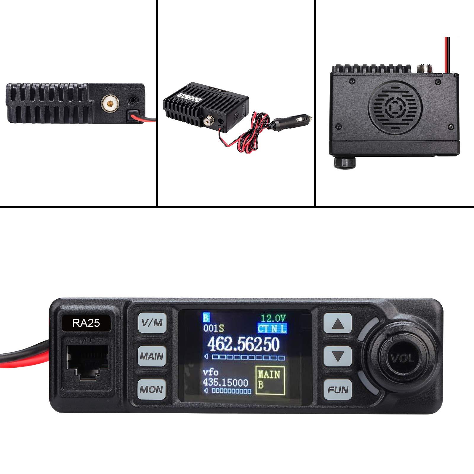 Retevis Retevis GMRS Radio Communication Solutions, RA25 GMRS Mobile Car Radio Mini Mobile Transceiver with 8 Base Station for Farm (1 Pack) with Dual Band Mobile Radio Antenna, 2m/70cm Radio Antenna(1 Pack)