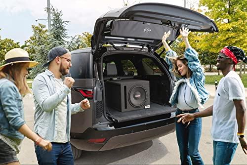 Atrend Bbox Single Vented 15 Inch Subwoofer Enclosure - SPL Audio Tuned Single Vented Car Subwoofer Boxes & Enclosures - Premium Subwoofer Box Improves Audio Quality, Sound & Bass - Nickel Finish Terminals