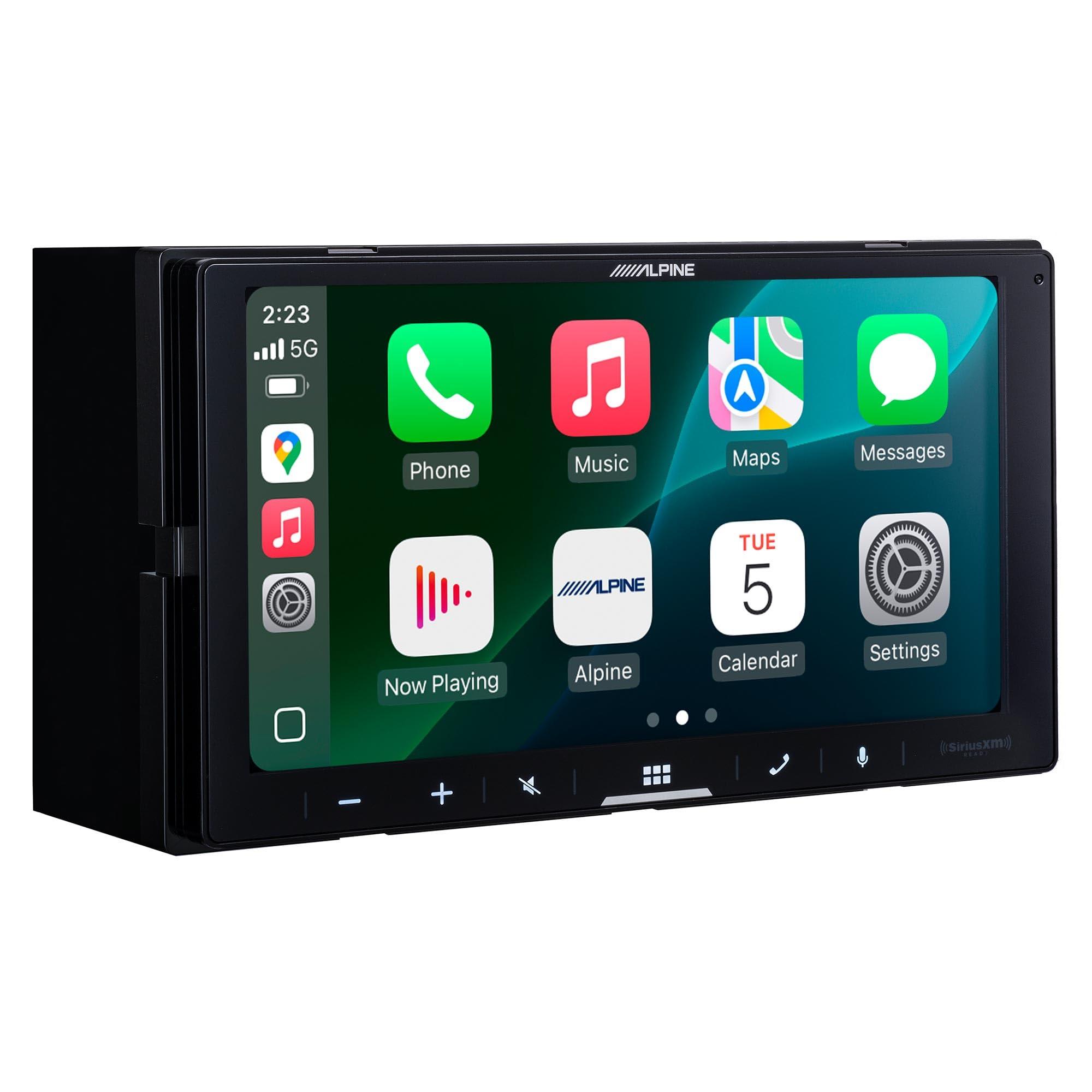 Alpine Alpine ILX-W770 7" Digital Multimedia Receiver with Wireless Apple CarPlay & Android Auto KTA-200M Compact Class D Amplifier Bundle