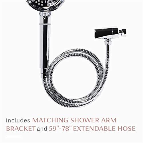 T3 Micro T3 Source Hand-Held Showerhead | Adjustable Hand Held Chrome Shower Head with Chlorine Filter | Mineral Filter Reduces Free Chlorine and Hydrogen Sulfide