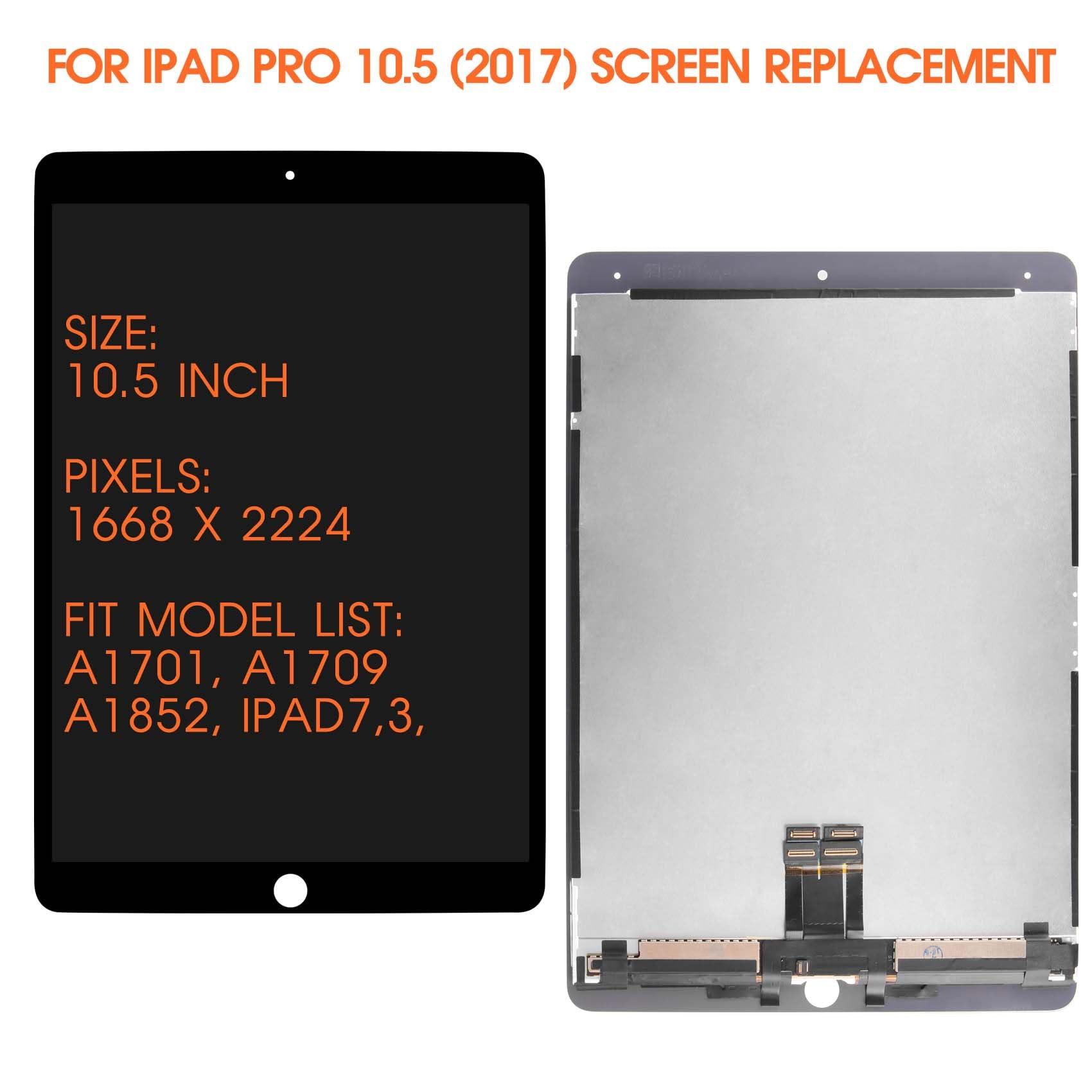 AGCUT LCD for iPad Pro 10.5 2017 Screen Replacement for iPad A1701 A1709 LCD Replacement for iPad Pro 10.5 LCD Screen and Digitizer A1701 Assembly Repair Parts with Tools
