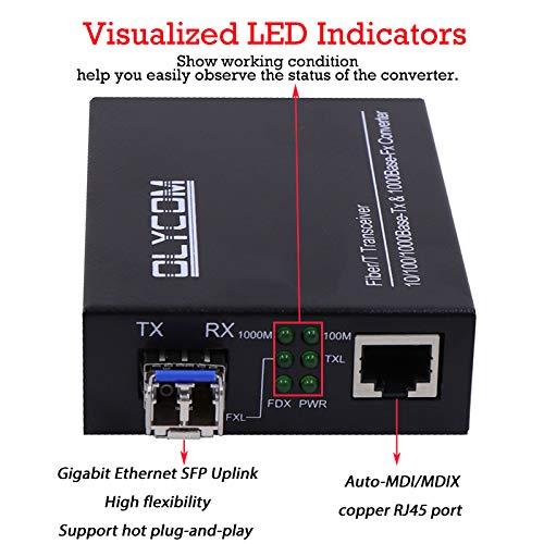 OLYCOM SFP Fiber Media Converter Fiber Optic to Network Optical Converter SFP to Copper Converter Gigabit Ethernet (SM, 40km, LC,1310nm)