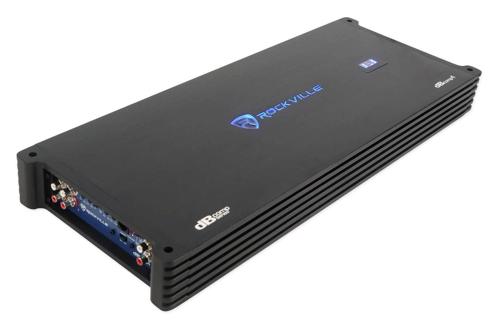 Rockville Rockville dBcomp4 Competition 3000W Mono 1-Ohm Car Amplifier, Dyno-Certified, MOSFET, Adjustable Crossover, Remote Sub Control, Perfect for Car Audio