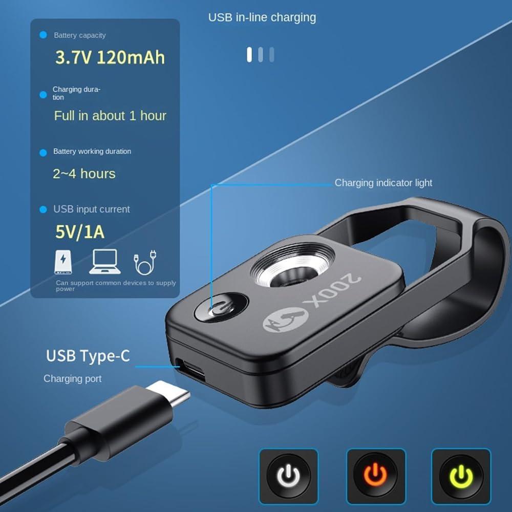 EZGHAR Nanozoom 200x Magnification Zoom, Nanozoom High-Tech Clip-On Lens Turns Any Smartphone Into A Pro-Microscope, Phone Microscope with CPL Lens/LED Light, 200x Pocket Microscope Camera (3pcs)