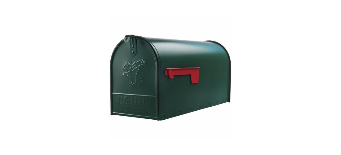 Gibraltar Mailboxes Gibraltar Mailboxes Elite Large Capacity Galvanized Steel Green, Post-Mount Mailbox, E1600G00