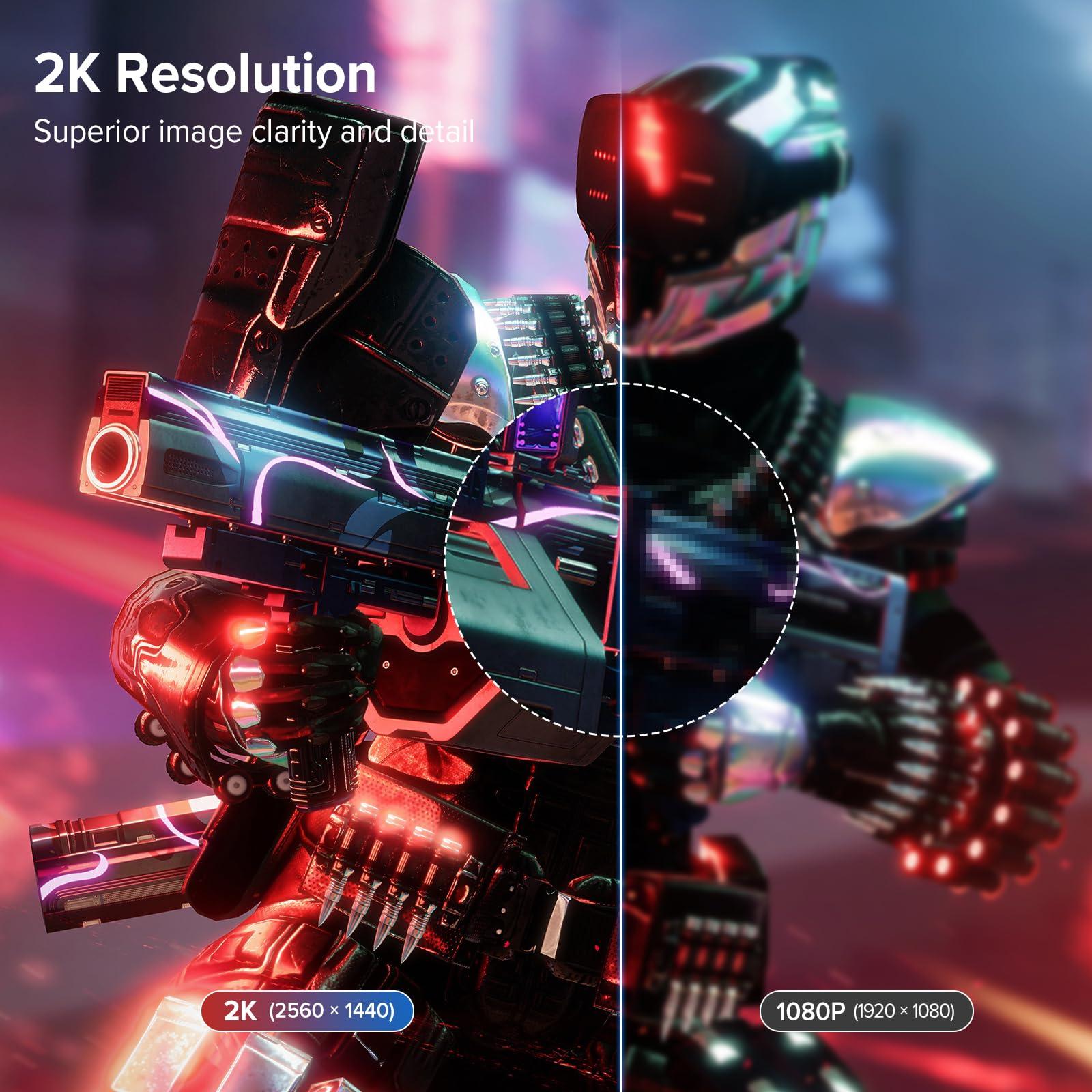 UPERFECT UPERFECT 2K 144Hz Portable Monitor 17.3 Inch 2560x1440P Portable Gaming Monitor Travel Monitor for Laptop HDR IPS Screen with VESA, Cover Stand, Dual Speakers for PC Phone Game Console Steam Deck