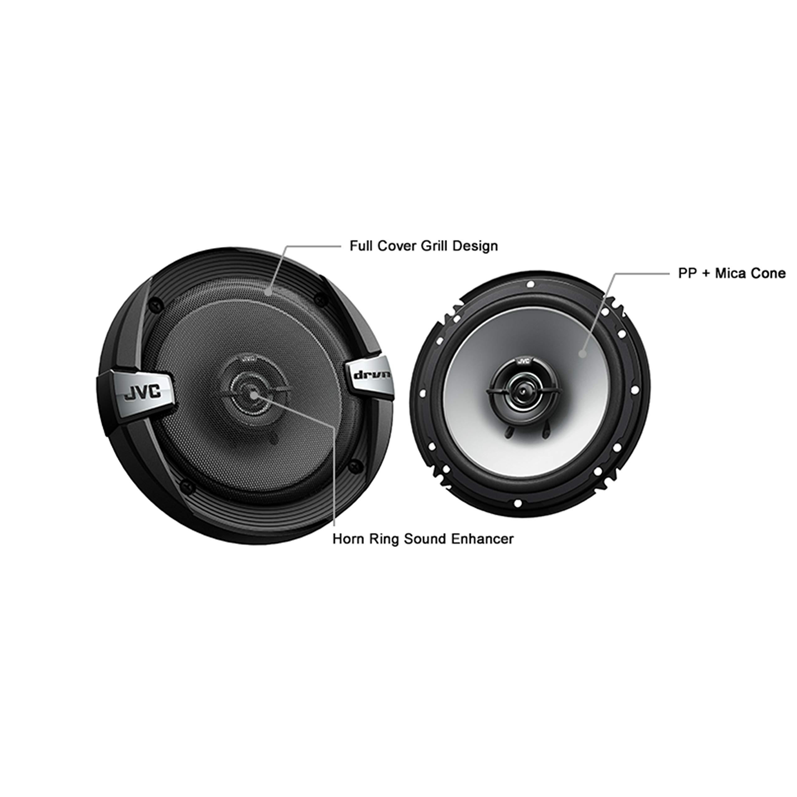 JVC 2 Pairs of JVC Cs-DR162 DR Series 6.5 Inch 2-Way Coaxial Speakers (300 Watts Peak) - 4 Speakers + Free Gravity Phone Holder