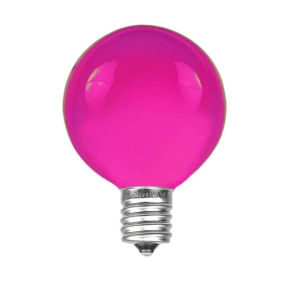 Novelty Lights G40 Patio String Lights with 25 Purple Globe Bulbs - Hanging Garden String Lights - Vintage Backyard Patio Lights - Outdoor String Lights - Market Cafe String Lights - Black Wire - 25 Foot