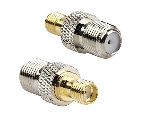 exgoofit exgoofit F Type to SMA Male Female Coax Connector Coaxial Adapter 2 Sets 6 Pcs