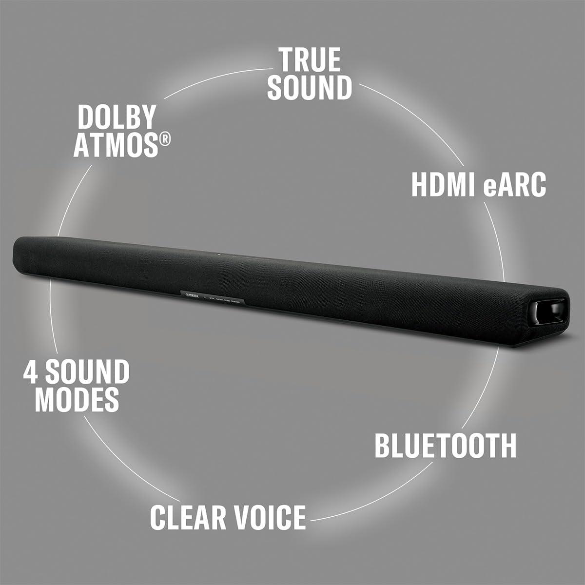 YAMAHA Yamaha SR-B30A Dolby Atmos Sound Bar with Built-in Subwoofers (Black)
