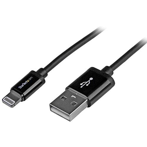 StarTech StarTech.com 1m (3ft) Black Apple 8-pin Lightning Connector to USB Cable for iPhone/iPod/iPad - Charge and Sync Cable - 1 Meter (USBLT1MB)