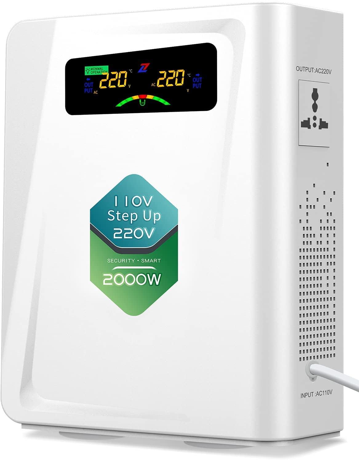 ZHENGXI Step Up Transformer 110v to 220v 2000w Voltage Converter, 120v to 240v, No Noise,Suit for Juicer, Chocolate Machine and Other Appliances using 220V Asia Euro Appliance in US