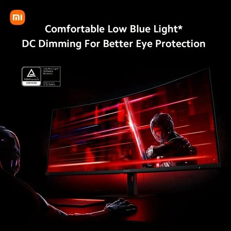 Xiaomi Xiaomi Curved Gaming Monitor 34-inch 180Hz High Reshed Rate 1ms Fast FreeSync Premium Professional Calibration 95% DCI-P3 100% sRGB* Low Blue Light Computer Screen Monitor Desktop Monitor