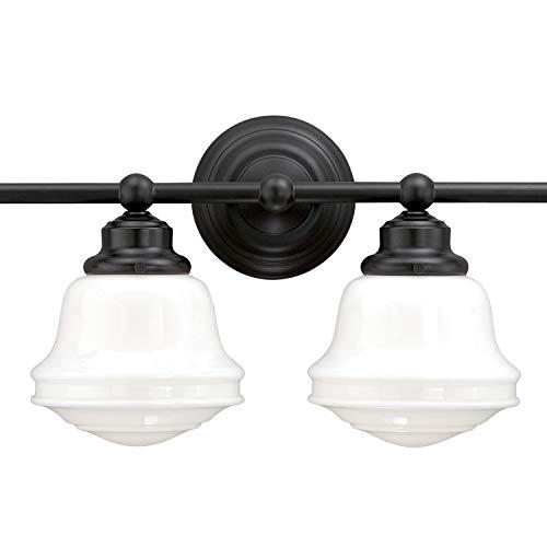 VAXCEL Huntley 4 Light Bronze Farmhouse Schoolhouse Bathroom Vanity Fixture