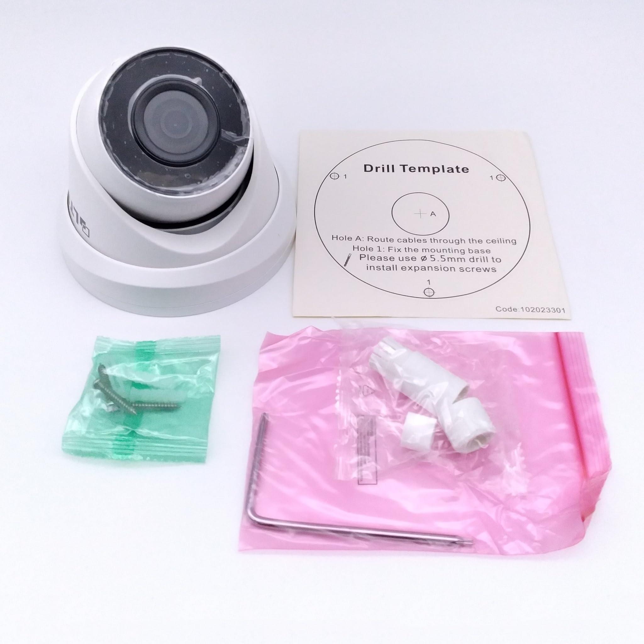 LT Security LT Security LTS CMIP1382NW-28MA 8MP IR Fixed Turret Network Dome Camera POE Audio with Microphone, 2.8mm Fixed Lens Wide Viewing Angle