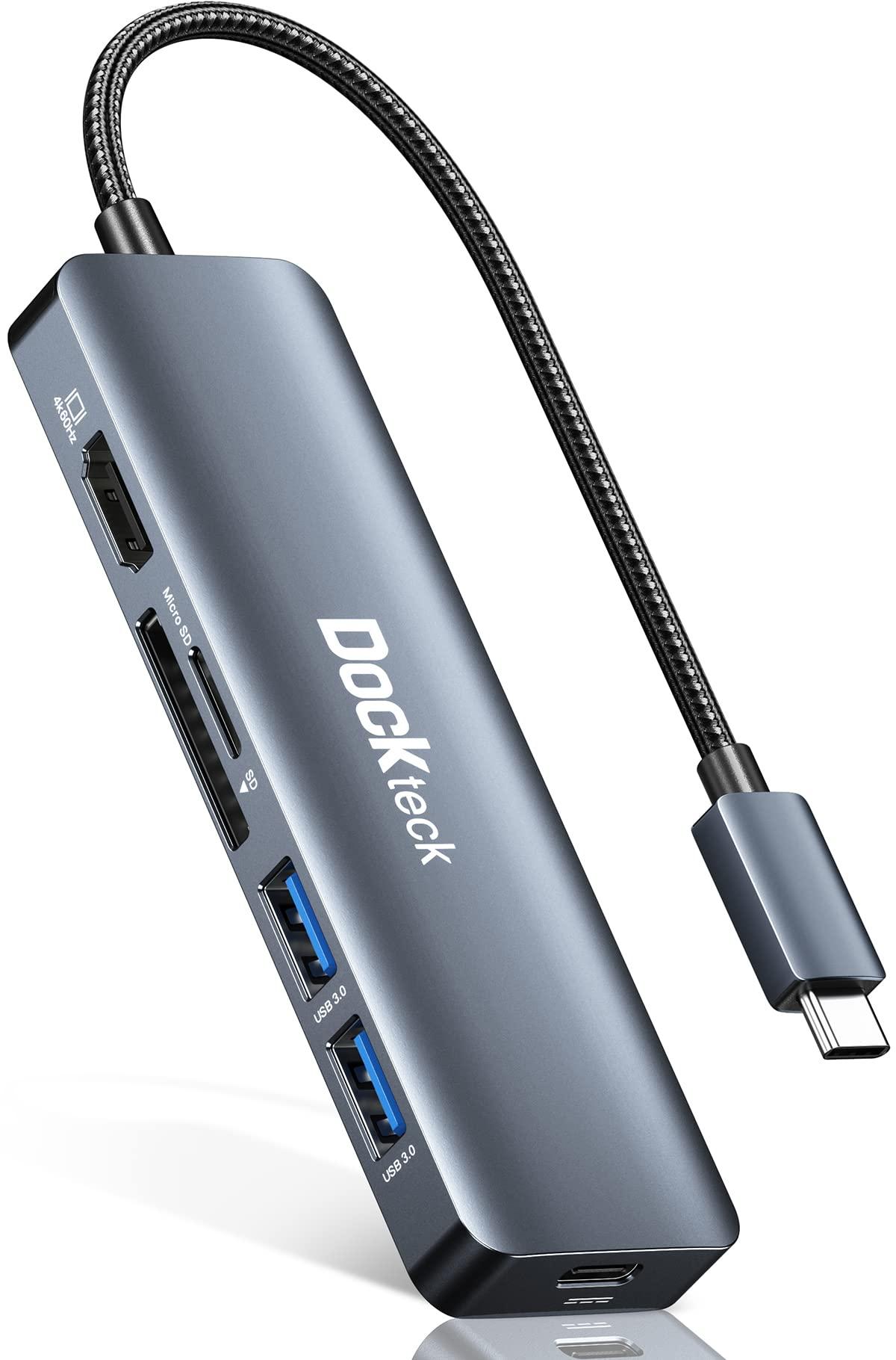 dockteck Dockteck 6 in 1 4K 60Hz USB C Hub Multiport Adapter