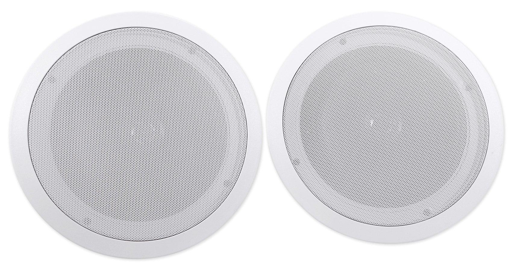 Rockville Rockville Pair HC85 8\" Inch 700 Watt in-Ceiling Home Theater Speakers 8 Ohm, White
