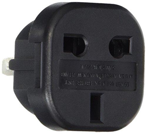 VCT VCT VP9F Converts UK Plugs to Non-Grounded American or Australian, Black