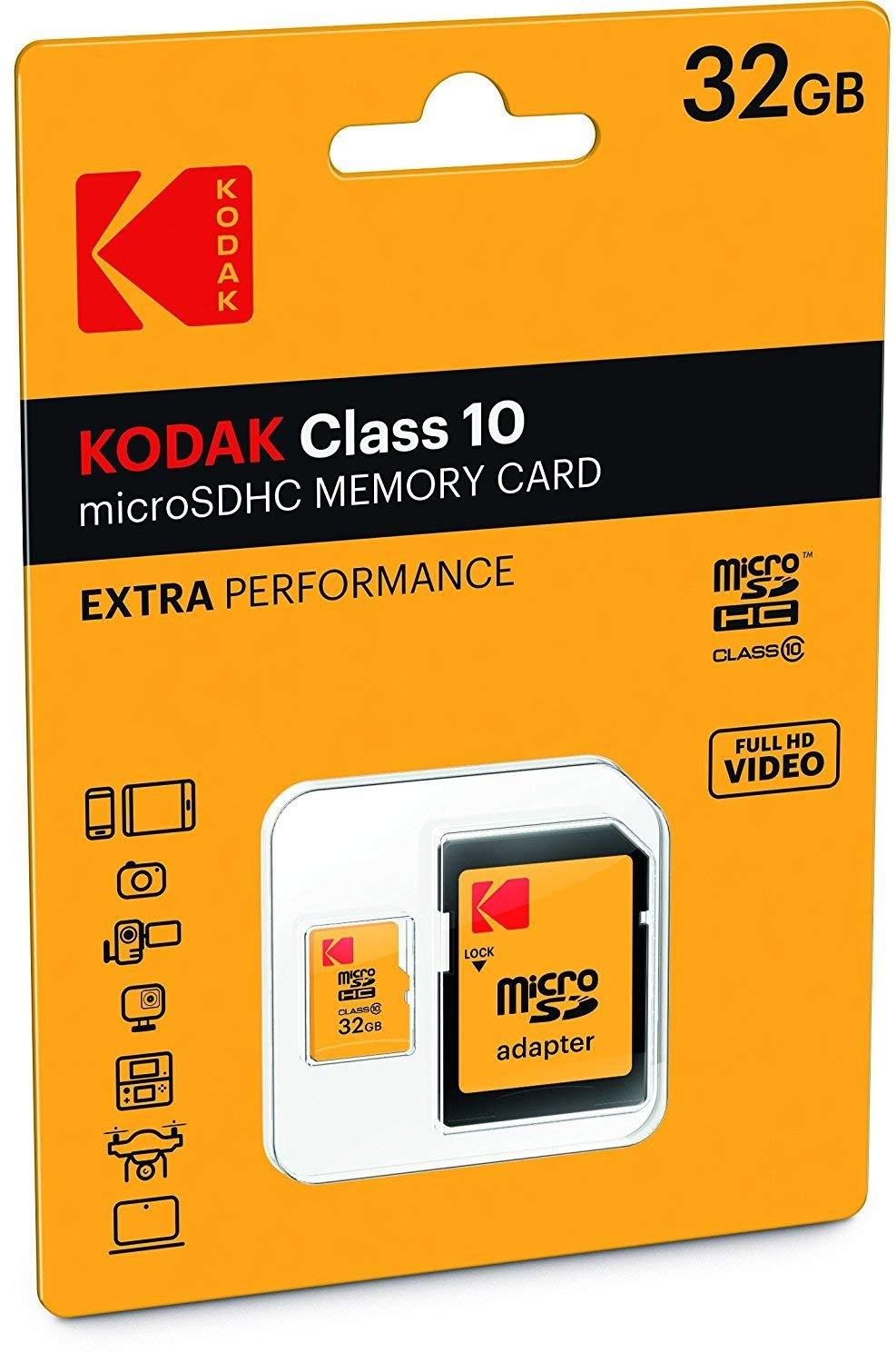 KODAK KODAK 32GB Class 10 microSD Memory Card with SD Adapter