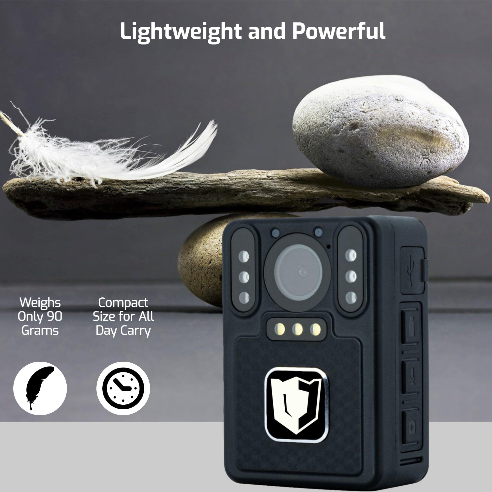 ARMORHAWK ARMORHAWK 4K Body Camera with Audio and Video Recording - Police Body Worn Camera | 140 Wide View Lens | Night Vision, Wearable, Emergency Alarm - for Civilians, Security, Law Enforcement, Personal