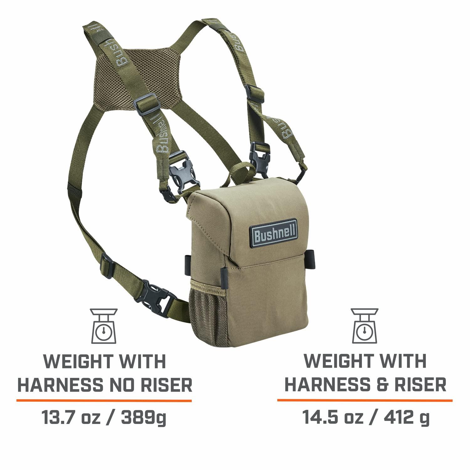 Bushnell Bushnell Prime 10x42 Binocular and Vault Bino Caddy Combination Pack, Waterproof Hunting Binocular with Rugged Binocular Pouch for Hunting, Bird Watching and Hiking