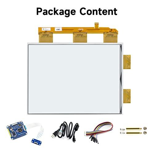 waveshare waveshare 13.3inch E-Paper E-Ink Display HAT Compatible with Raspberry Pi4B/3B+/3B/2B/B+/A+/Zero/Zero W/WH/Zero 2W 1600×1200 Pixels Black/White 2-16 Grey Scales USB/SPI/I80 Supports Partial Refresh