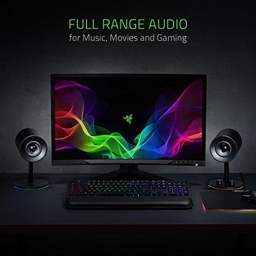Razer Razer Nommo Chroma - Computer Speakers, Rear Bass Ports for Full Range Gaming & Sound Immersion - Custom Woven Glass Fiber 3in Drivers (Renewed)