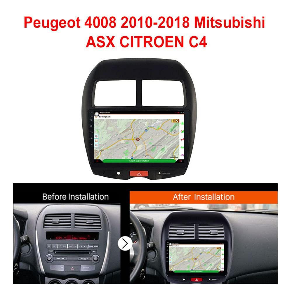 Bestycar Bestycar 10.1''Android Car Stereo Radio for Peugeot 4008 Mitsubishi ASX CITROEN C4 2010-2018 Octa Core Android 10.0 Touchscreen Headunit supports GPS Navigation Carplay Android Auto Bluetooth SWC-4+64