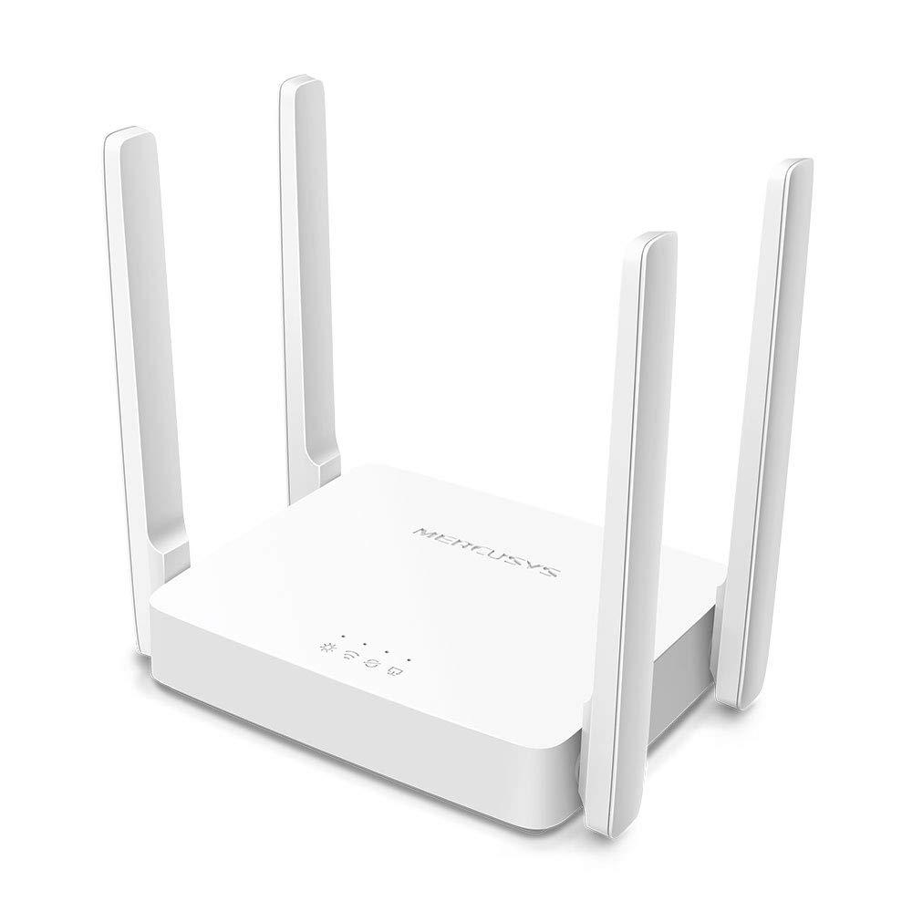 MERCUSYS Mercusys AC10, AC1200 Mbps MU-MIMO, Beamforming, All-in-one ( Router, Access Point, Range Extender) Modes, Easy to Setup with Mobile App, Dual-Band Wi-Fi 5 Router