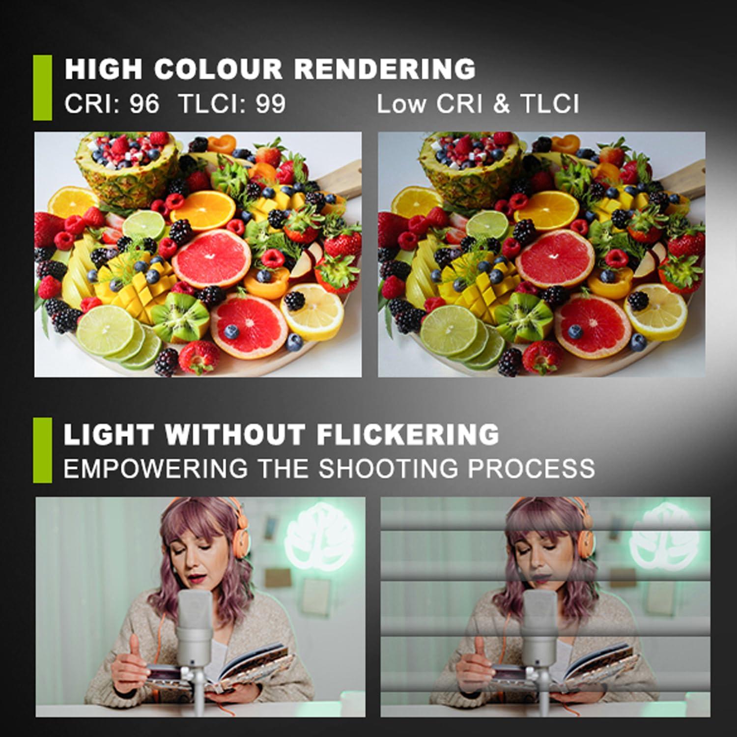 suncrafter SUNCRAFTER COB Video Light Bowen Mount, 300C 300W RGBACL 1,400K to 20,000K, 200B 310W Bi-Color 2,700K to 6,500K