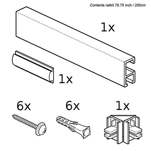 Stas Picture Hanging Systems STAS Picture Hanging System: STAS minirail alu 200cm 78.75 inch + Installation kit