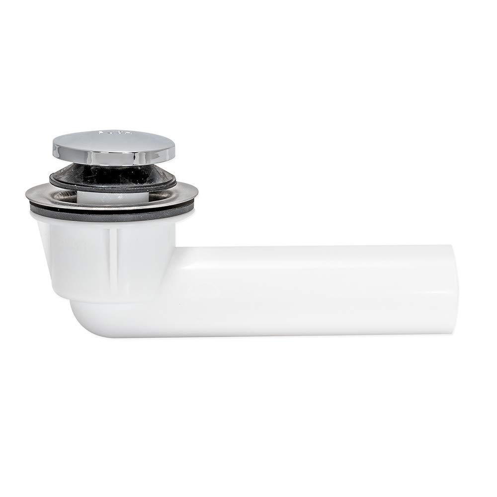 Eastman EZ-Flo 1-1/2 Inch Two-Hole Bath Waste Drain, Plastic Tubular with Chrome Trim, 35217