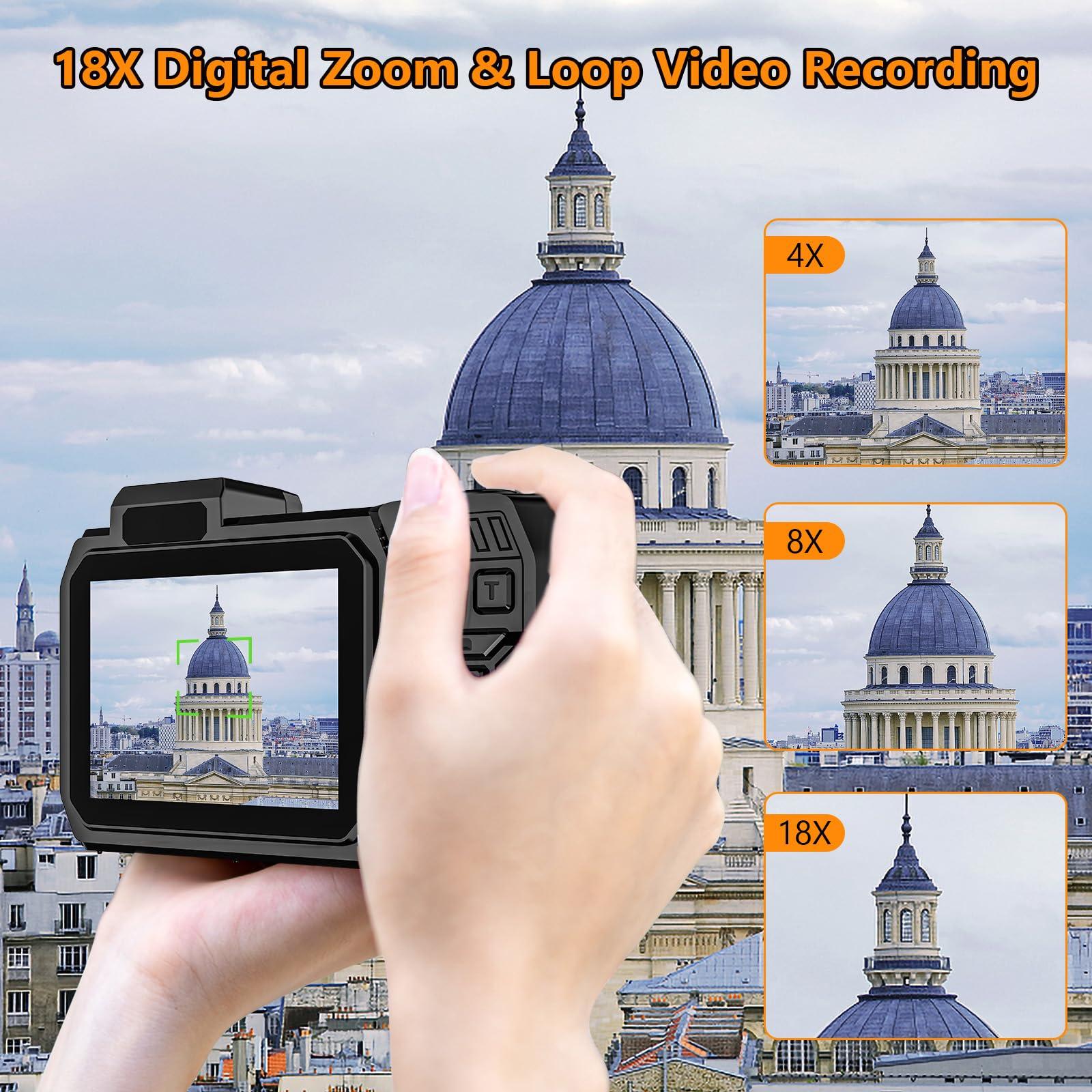 SPUNALP 8K UHD Underwater Camera 33FT Autofocus 70MP Rugged Dustproof Shockproof Digital Waterproof Dual-Screen Selfie Underwater Photograph Camera with 32GB Card, Orange