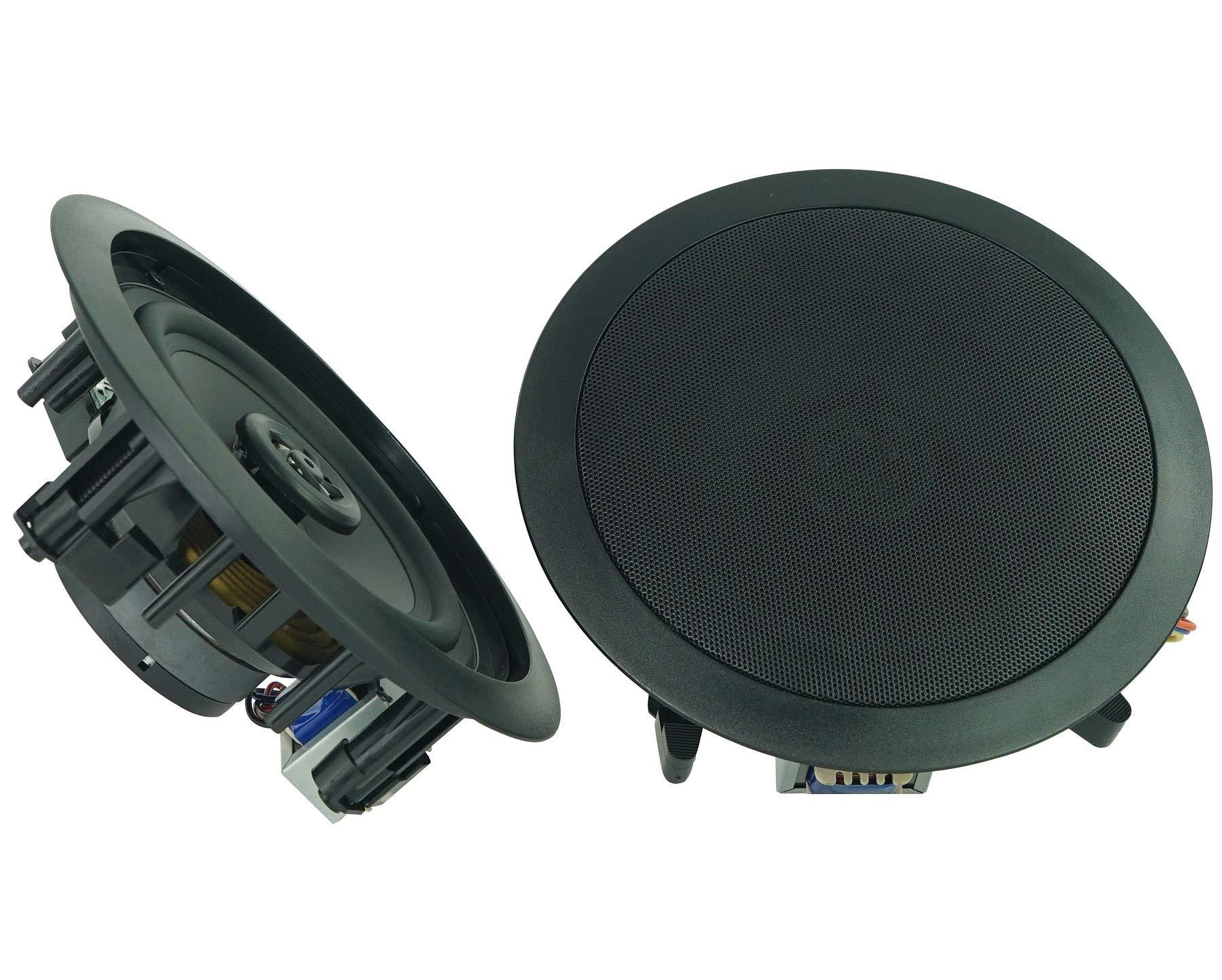 Rockville Rockville 2 CC65T Black 6.5" Commercial 70v Ceiling Speakers for Restaurant
