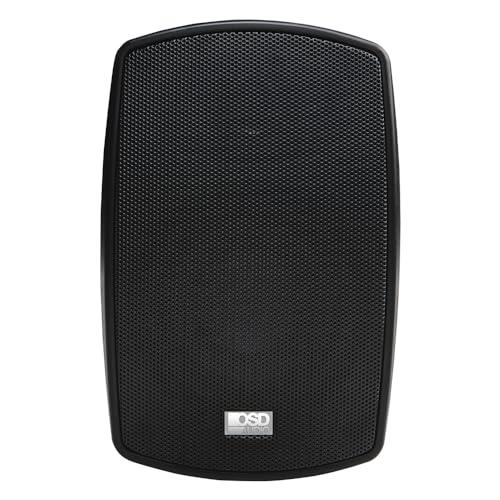 OSD Audio OSD AP490 4\" Outdoor Patio Speaker Pair, 60W RMS and 70V, IPX6 Weather Resistant, Full Motion Bracket, Black