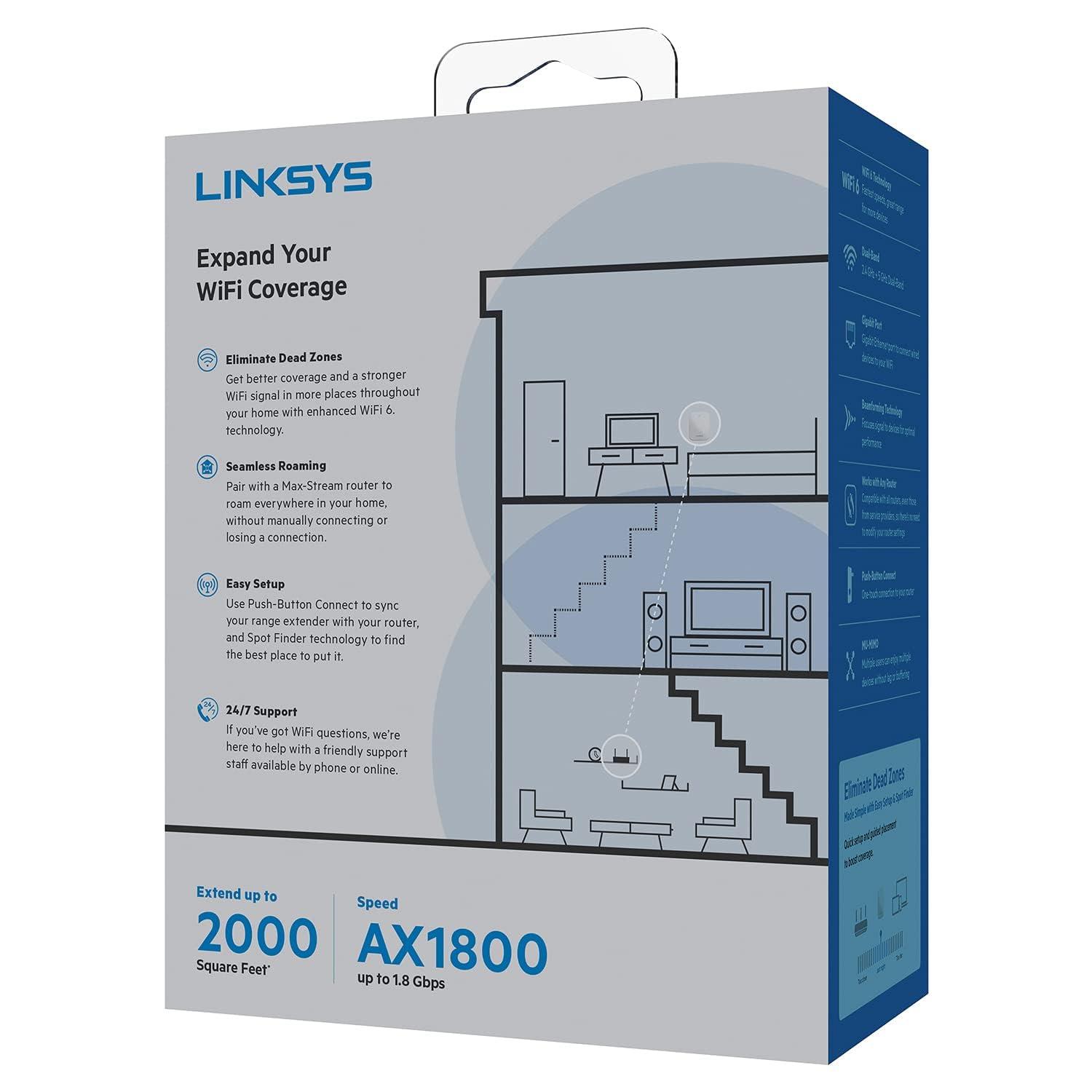 Linksys Linksys RE7350 Dual-Band Wi-Fi 6 Wireless Range Extender