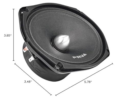 PRV AUDIO PRV AUDIO 69MR500-4 Bullet, 6x9 Inch Midrange Speaker 4 Ohm, 500 Watts Program Power, Loudspeaker for Pro Car Audio (Single)