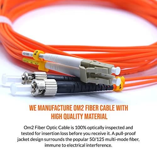 NewYork Cables NewYork Cables Fiber Patch Cable | SC to SC Multimode Duplex OM2 50/125 Jumper Cord | 5M (16.4ft) 10gb Fiber Optic Cable (Orange)