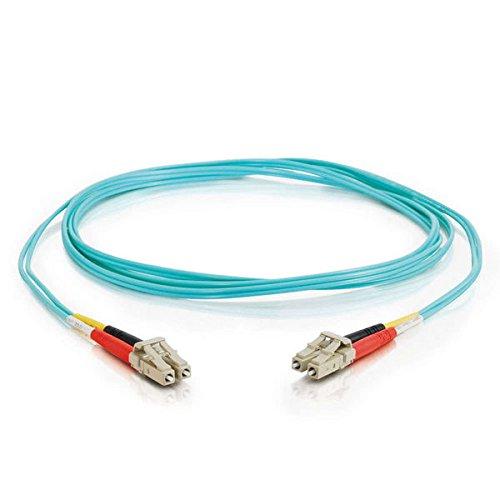 C2G C2G 01112 OM3 Fiber Optic Cable - LC-LC 10Gb 50/125 Duplex Multimode PVC Fiber Cable, Aqua (19.7 Feet, 6 Meters)